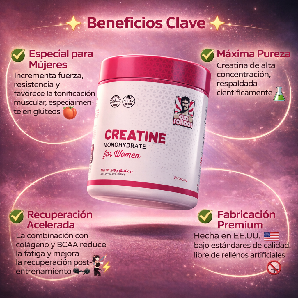 Creatina para mujeres: Más fuerza y energía en entrenamientos.
